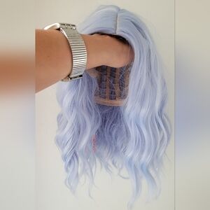 NWT Pastel Blue Wavy Wig!